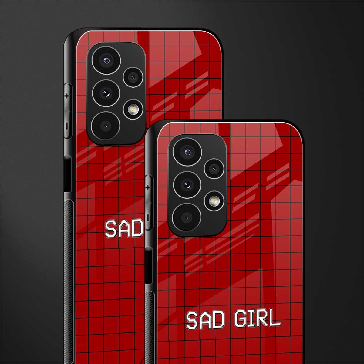 sad girl back phone cover | glass case for samsung galaxy a13 4g