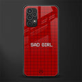sad girl back phone cover | glass case for samsung galaxy a13 4g