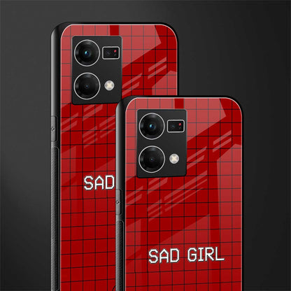 sad girl back phone cover | glass case for oppo f21 pro 4g