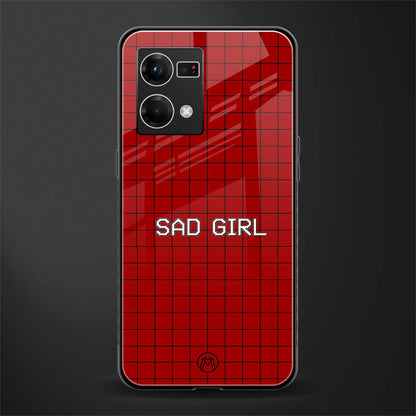 sad girl back phone cover | glass case for oppo f21 pro 4g