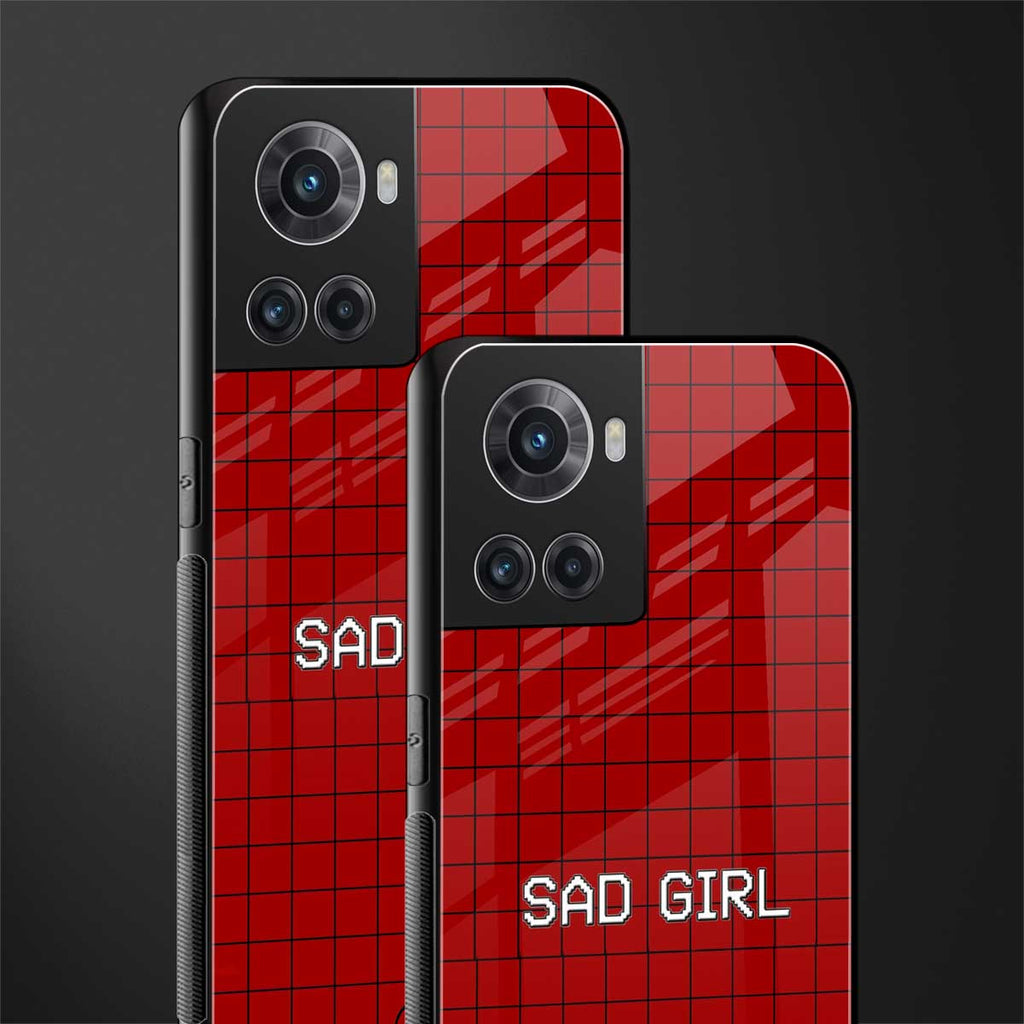 sad girl back phone cover | glass case for oneplus 10r 5g