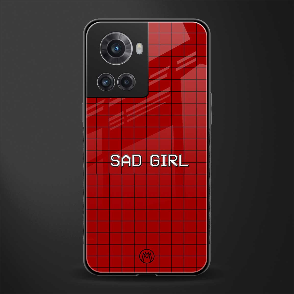 sad girl back phone cover | glass case for oneplus 10r 5g