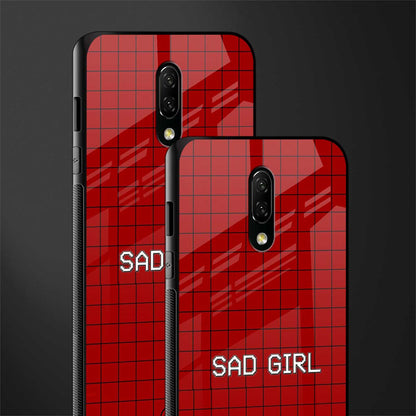 sad girl glass case for oneplus 7 image-2