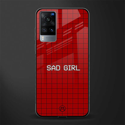 sad girl glass case for vivo x60 image