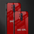 sad girl glass case for oneplus 8 pro image-2
