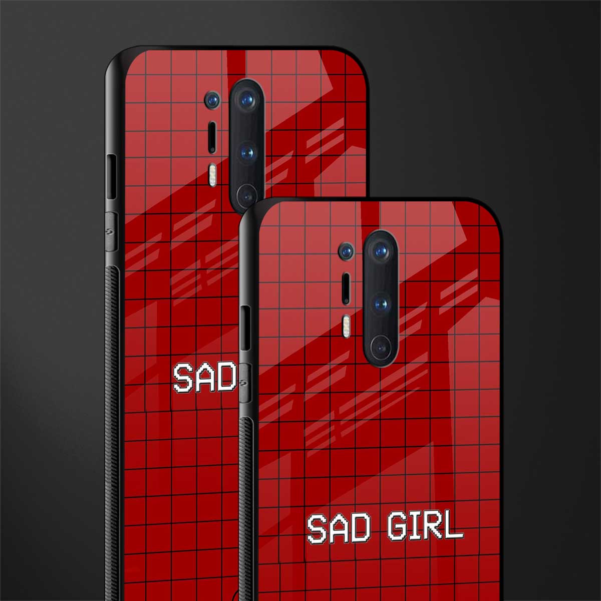 sad girl glass case for oneplus 8 pro image-2