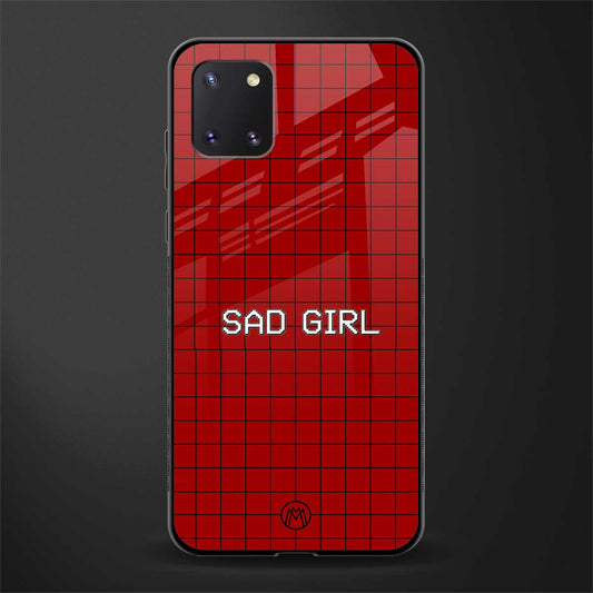 sad girl glass case for samsung a81 image