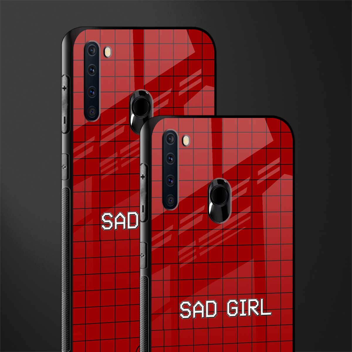 sad girl glass case for samsung a21 image-2