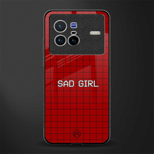 sad girl glass case for vivo x80 image