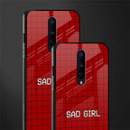 sad girl glass case for oneplus 8 image-2