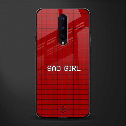 sad girl glass case for oneplus 8 image