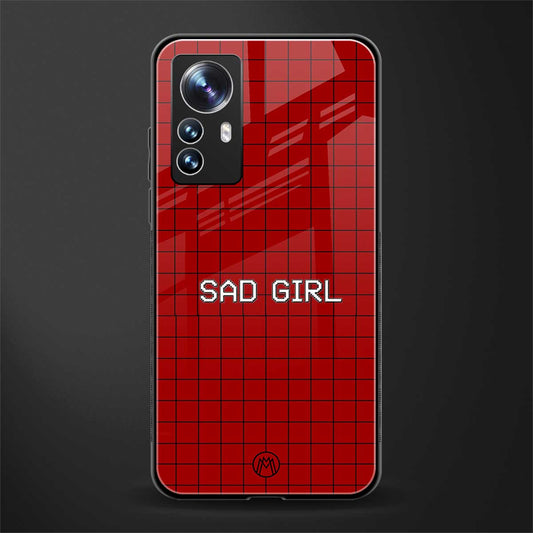 sad girl back phone cover | glass case for xiaomi 12 pro