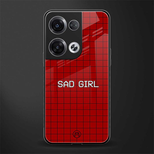 sad girl back phone cover | glass case for oppo reno 8