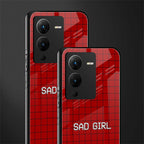 sad girl back phone cover | glass case for vivo v25 pro 5g
