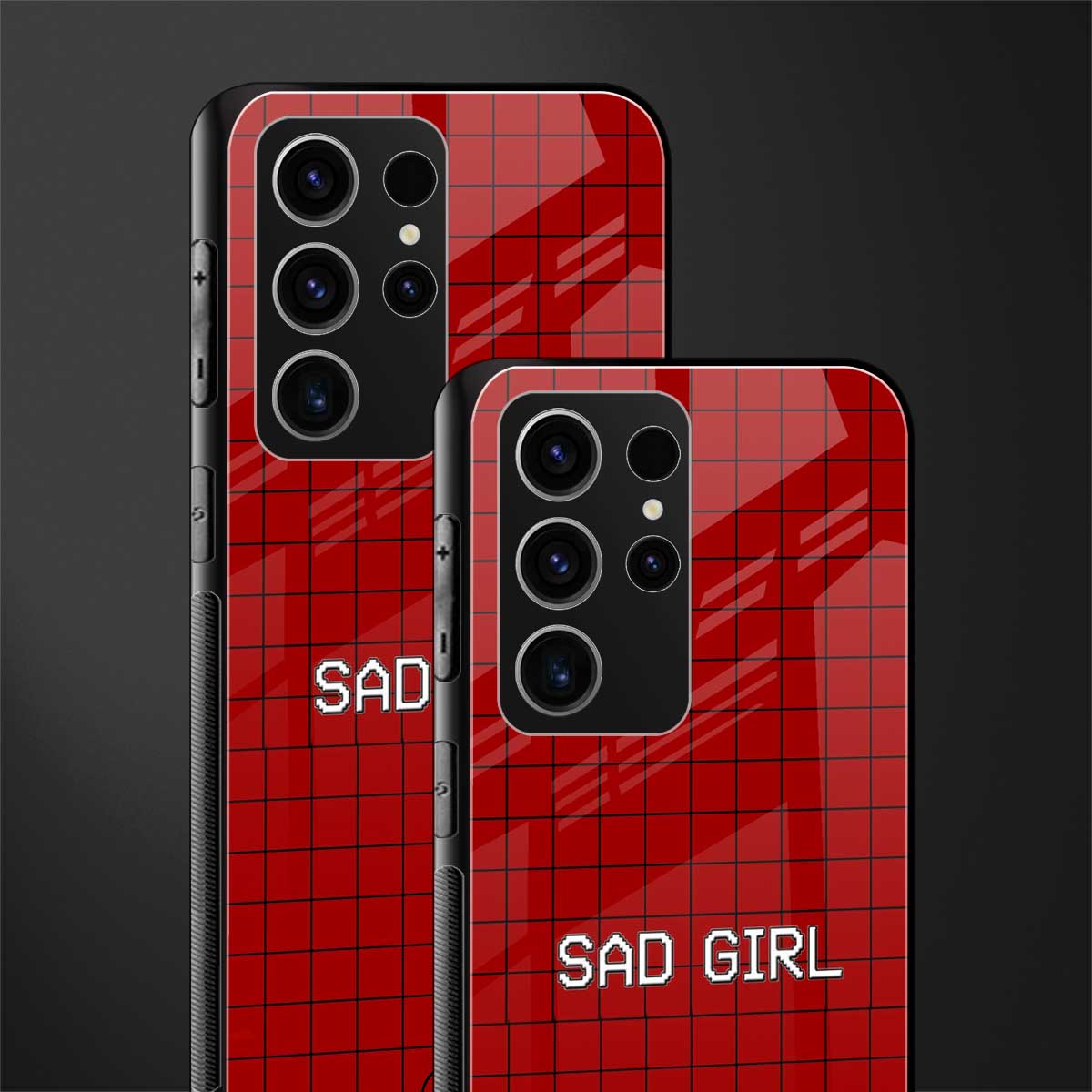 sad girl glass case for phone case | glass case for samsung galaxy s23 ultra