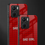 sad girl back phone cover | glass case for vivo y16