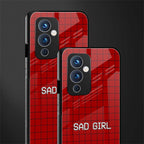 sad girl back phone cover | glass case for oneplus 9