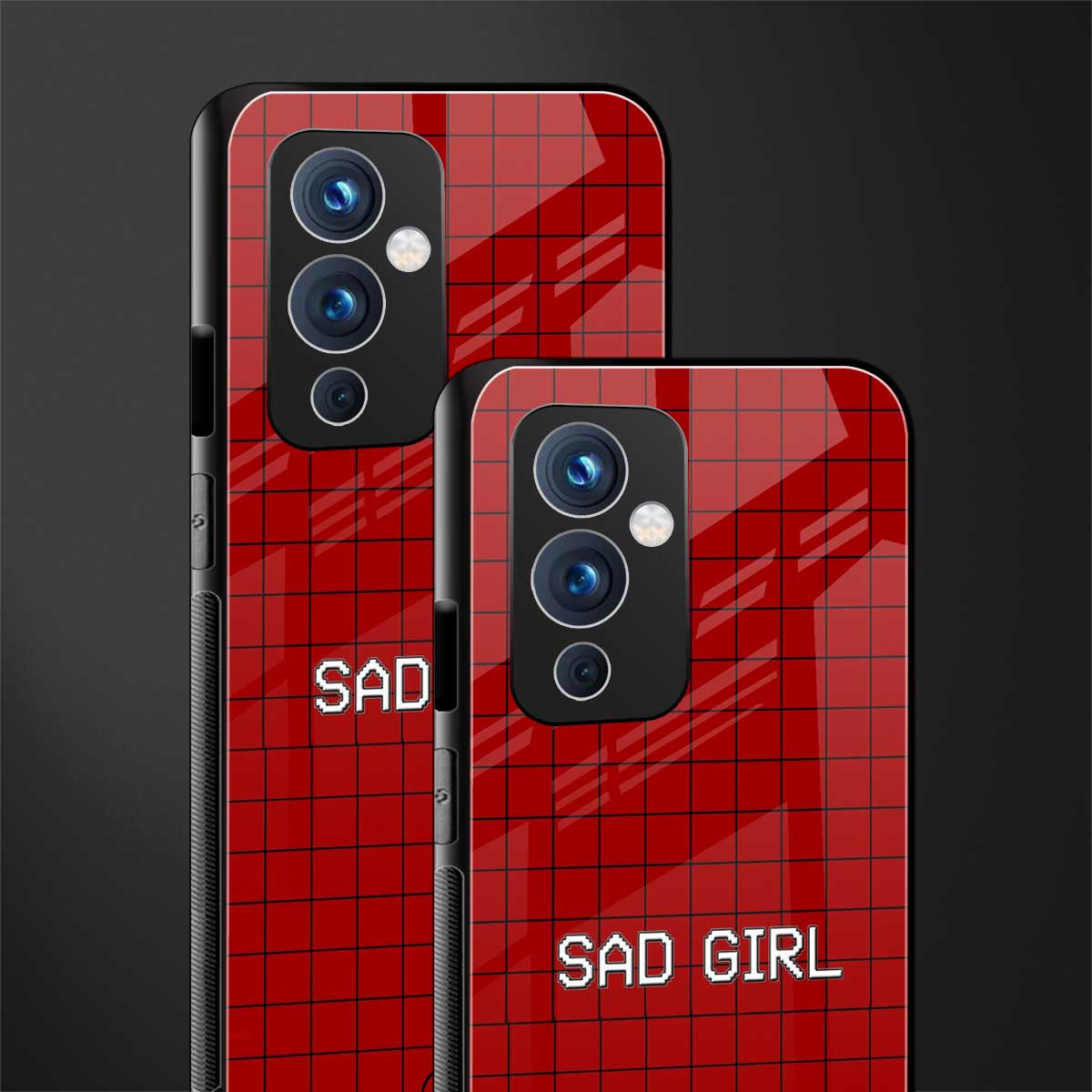 sad girl back phone cover | glass case for oneplus 9