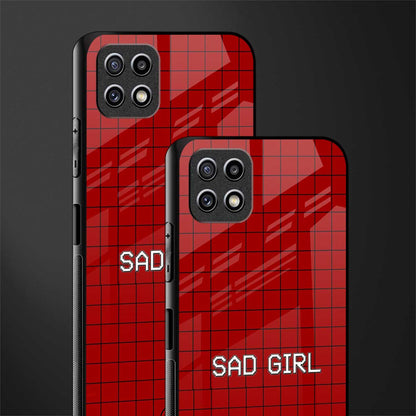 sad girl back phone cover | glass case for samsung galaxy f42