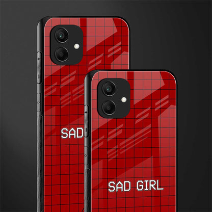 sad girl back phone cover | glass case for samsung galaxy a04