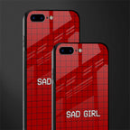sad girl glass case for iphone 7 plus image-2