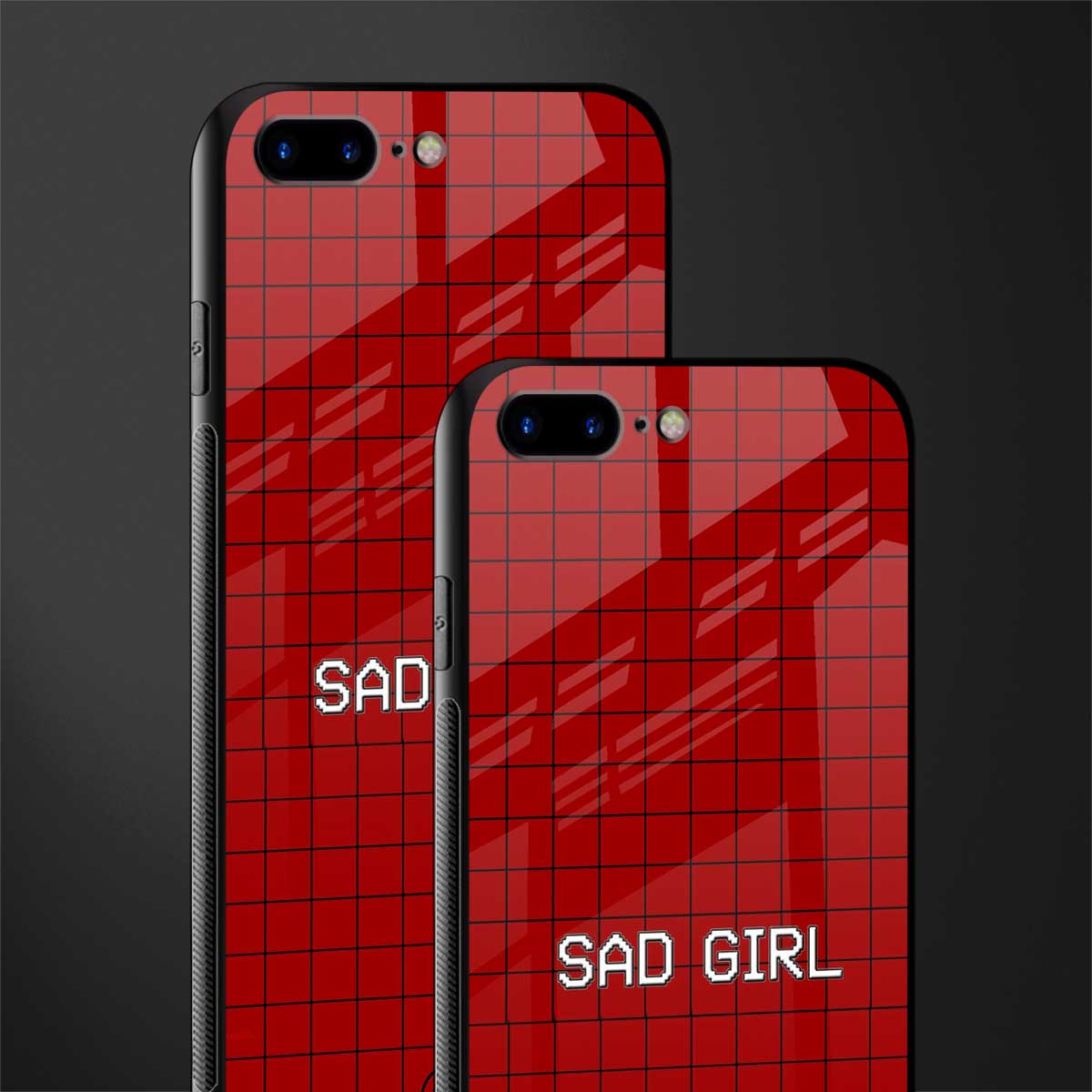 sad girl glass case for iphone 8 plus image-2