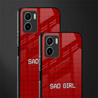sad girl back phone cover | glass case for vivo y72
