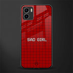 sad girl back phone cover | glass case for vivo y72