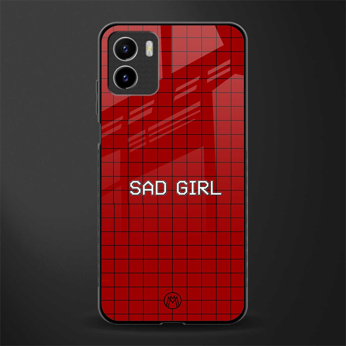 sad girl back phone cover | glass case for vivo y72