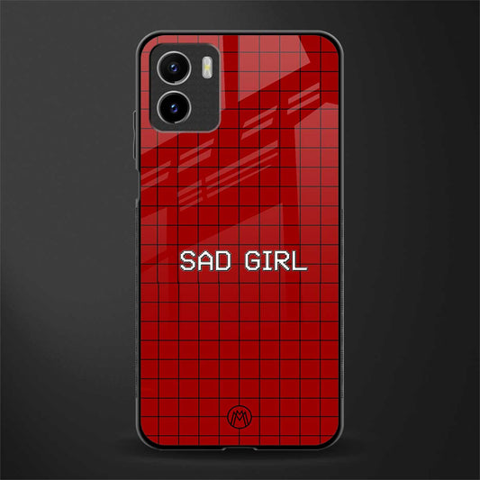 sad girl back phone cover | glass case for vivo y72