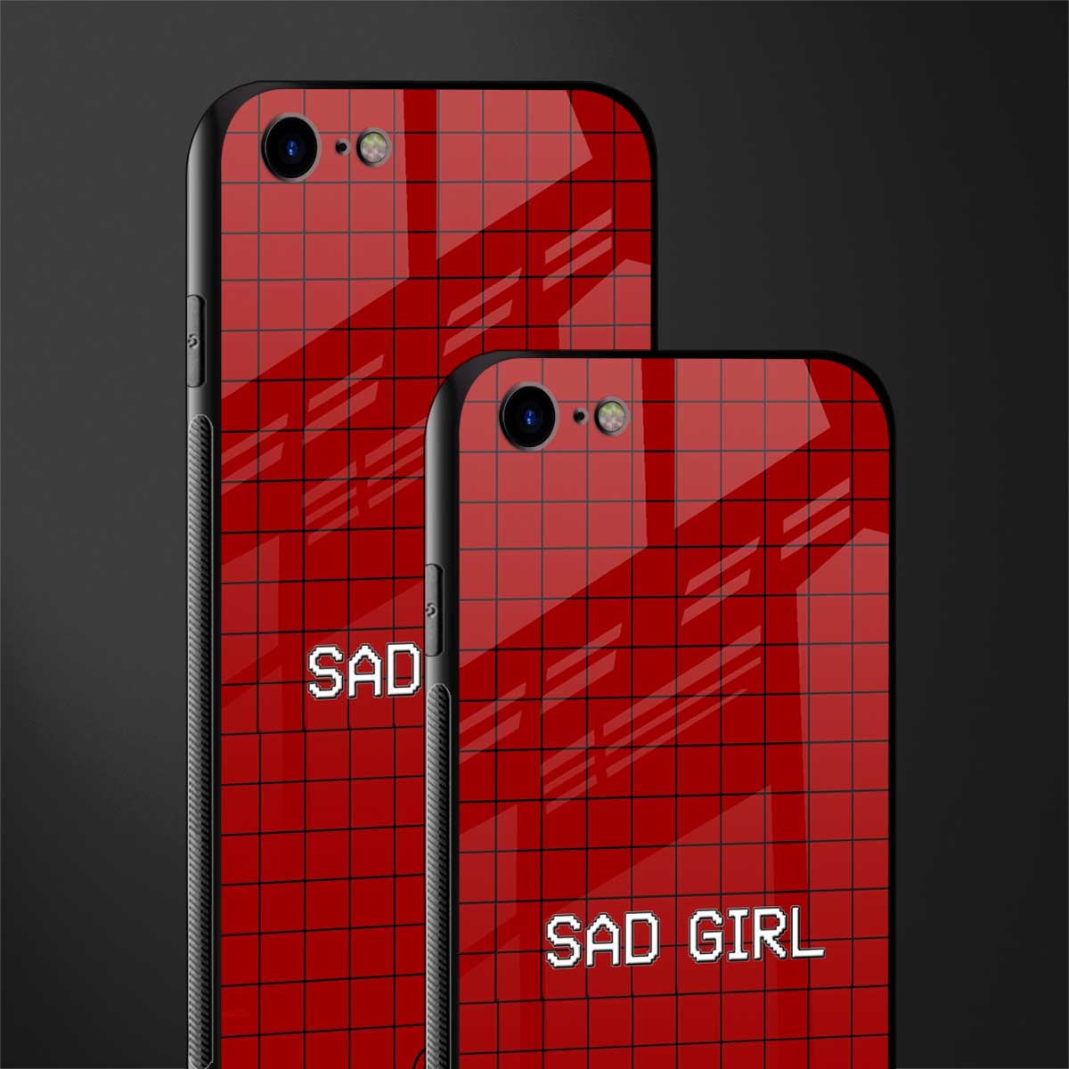 sad girl glass case for iphone se 2020 image-2