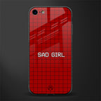 sad girl glass case for iphone 8 image