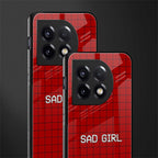 sad girl back phone cover | glass case for oneplus 11