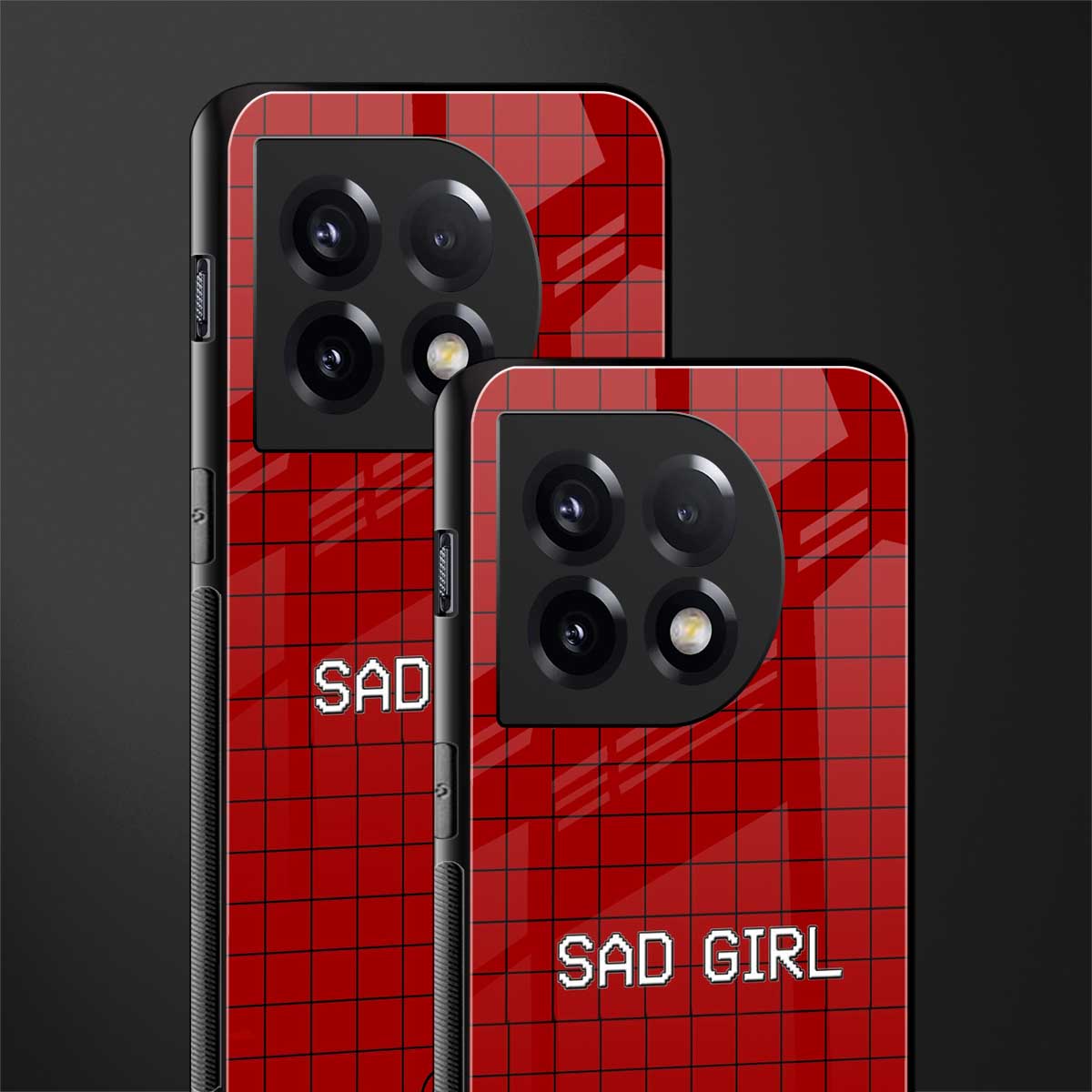sad girl back phone cover | glass case for oneplus 11