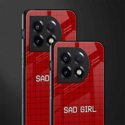 sad girl back phone cover | glass case for oneplus 11