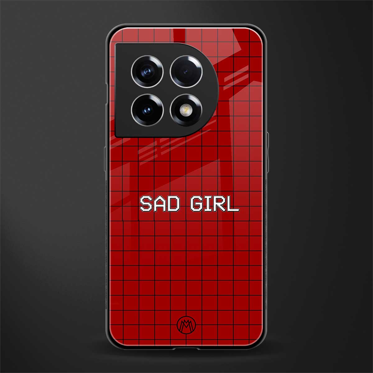 sad girl back phone cover | glass case for oneplus 11