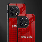sad girl back phone cover | glass case for oneplus 11r