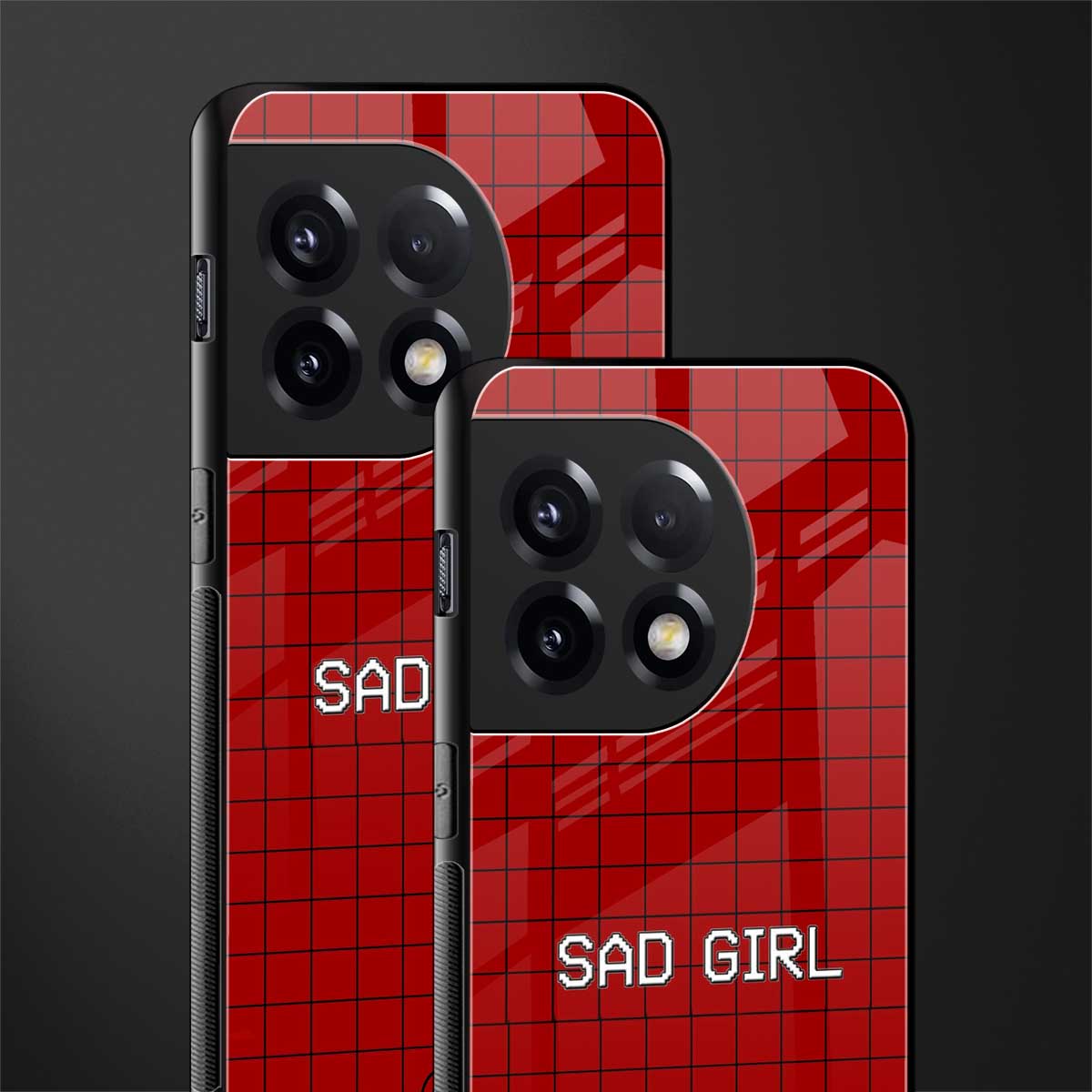 sad girl back phone cover | glass case for oneplus 11r