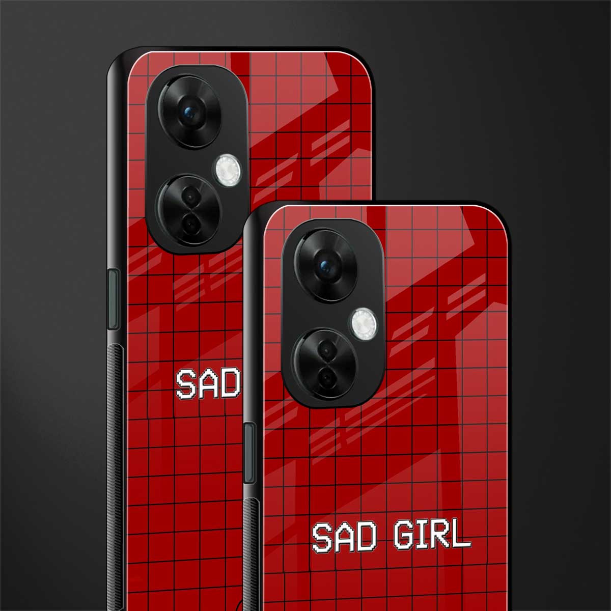 sad girl back phone cover | glass case for oneplus nord ce 3 lite