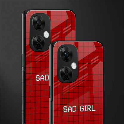sad girl back phone cover | glass case for oneplus nord ce 3 lite