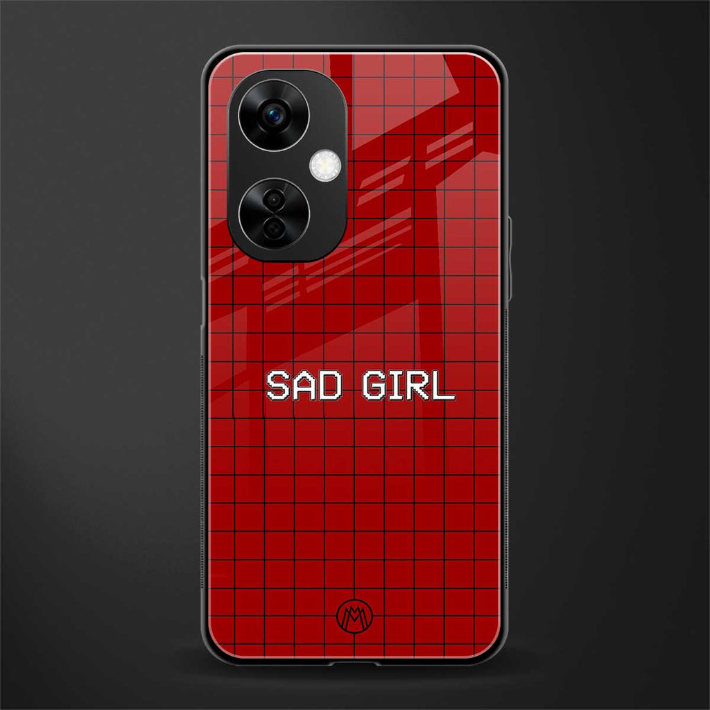 sad girl back phone cover | glass case for oneplus nord ce 3 lite