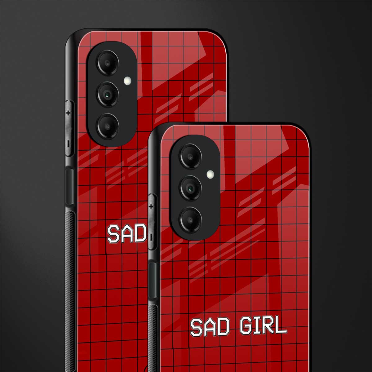 sad girl back phone cover | glass case for samsung galaxy a14 5g