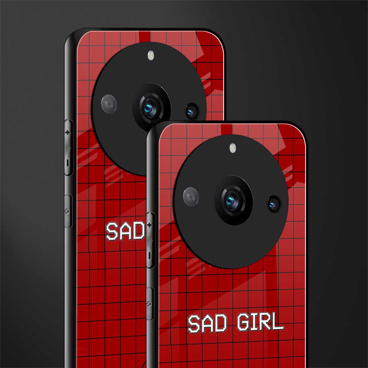 sad girl back phone cover | glass case for realme 11 pro 5g