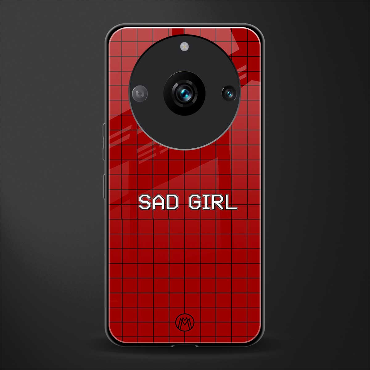 sad girl back phone cover | glass case for realme 11 pro 5g