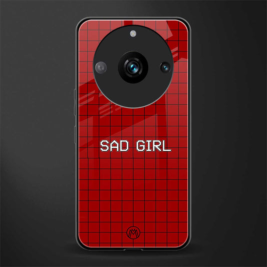 sad girl back phone cover | glass case for realme 11 pro 5g
