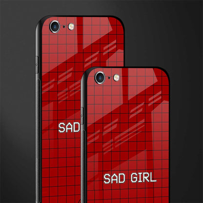 sad girl glass case for iphone 6s plus image-2