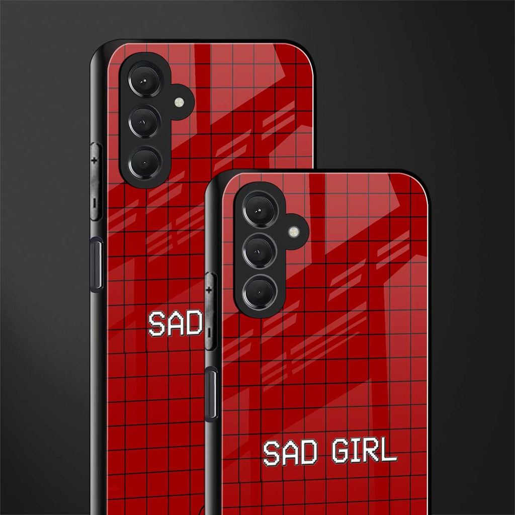 sad girl back phone cover | glass case for samsun galaxy a24 4g