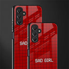sad girl back phone cover | glass case for samsun galaxy a24 4g