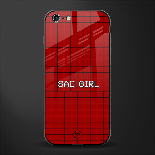 sad girl glass case for iphone 6 image