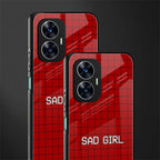 sad girl back phone cover | glass case for realme c55